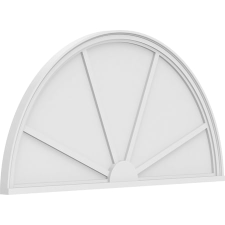Ekena Millwork Half Round 4 Spoke Architectural Grade PVC Pediment, 54"W x 27"H x 2"P PEDPS054X270HRO04